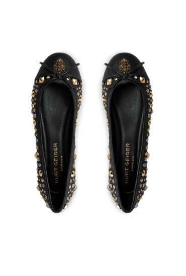 Kurt Geiger Балеринки 225-Eagle Ballerina 9790605109 Black/Comb - Mera.bg
