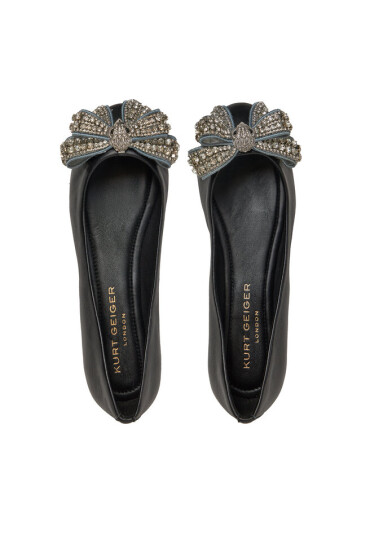 Kurt Geiger Балеринки Bow 621300109 Черен - Mera.bg