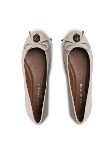 Kurt Geiger Балеринки Eagle Ballerina 9790641109 Bone - Mera.bg
