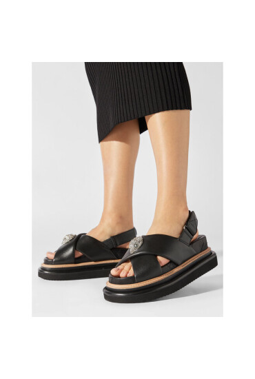 Kurt Geiger Сандали 225-Orson Cross Strap Sandal 9992200109 Черен - Mera.bg