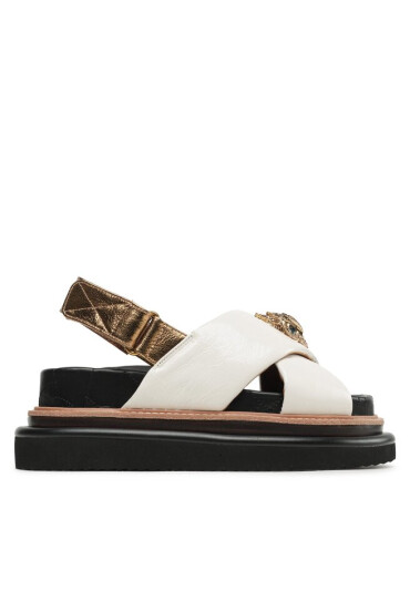 Kurt Geiger Чехли 225-Orson Cross Strap Sandal 9992241109 Bone - Mera.bg