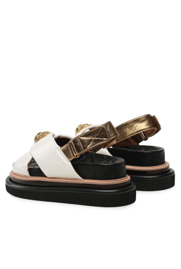 Kurt Geiger Чехли 225-Orson Cross Strap Sandal 9992241109 Bone - Mera.bg