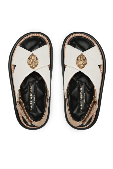 Kurt Geiger Чехли 225-Orson Cross Strap Sandal 9992241109 Bone - Mera.bg