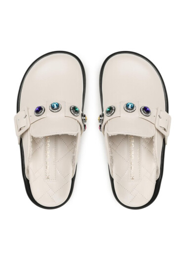 Kurt Geiger Чехли Orson Crystal Mule 9107041109 Бежов - Mera.bg