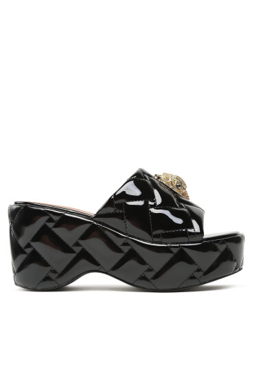 Kurt Geiger Чехли Kensington Wedge Mulle 8650900309 Черен - Mera.bg
