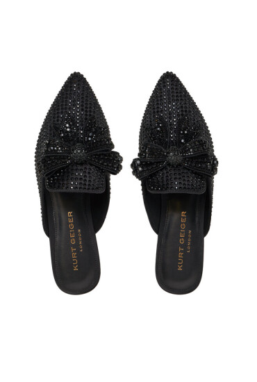 Kurt Geiger Чехли Olive Crystal Bow 624300759 Черен - Mera.bg