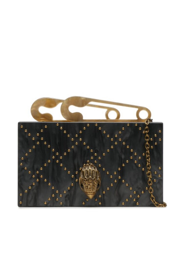 Kurt Geiger Дамска чанта 690-Safety Pin Box Clutch 9964200999 Black - Mera.bg