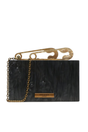 Kurt Geiger Дамска чанта 690-Safety Pin Box Clutch 9964200999 Black - Mera.bg