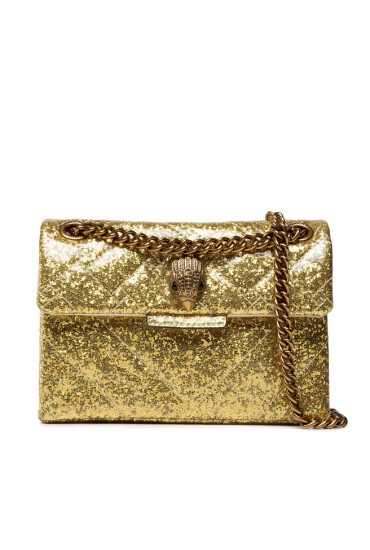 Kurt Geiger Дамска чанта Gliter Mini Kensington 8664761999 Gold - Mera.bg