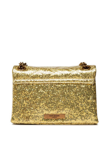 Kurt Geiger Дамска чанта Gliter Mini Kensington 8664761999 Gold - Mera.bg