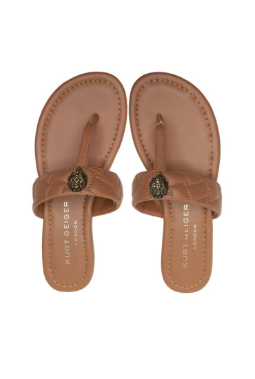 Kurt Geiger Джапанки Kensington T-Bar Sandal 8651448109 Кафяв - Mera.bg