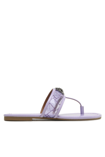Kurt Geiger Джапанки Kensington Vinyl T-Bar 9797795979 Lilac - Mera.bg