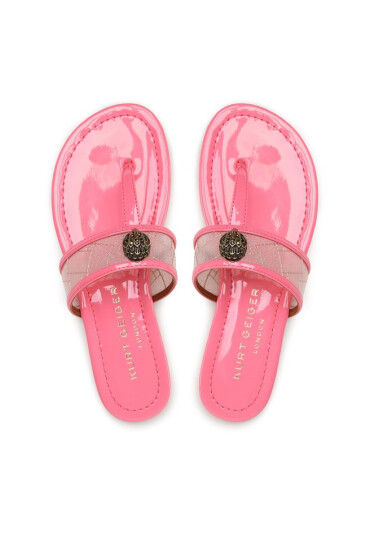 Kurt Geiger Джапанки Kensington Vinyl T-Bar 9797798979 Pink - Mera.bg