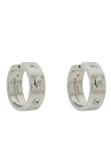 Kurt Geiger Обици Metal Eagle Hoops 8840363429 Сребрист - Mera.bg