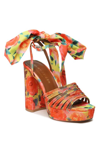 Kurt Geiger Сандали Pierra Ankle Tie Platform 9797691609 Orange - Mera.bg