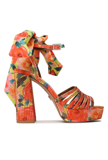 Kurt Geiger Сандали Pierra Ankle Tie Platform 9797691609 Orange - Mera.bg