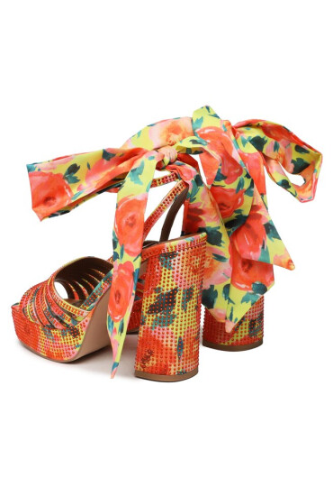 Kurt Geiger Сандали Pierra Ankle Tie Platform 9797691609 Orange - Mera.bg