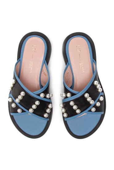 L37 Чехли Pearls And Sea S29S32 Black /Blue - Mera.bg