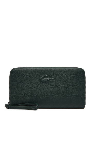 Lacoste Голям дамски портфейл Large City Court leather Billfold NF4508IE Зелен - Mera.bg