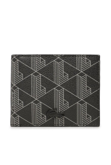 Lacoste Голям мъжки портфейл S Billfold NH3697LX Monogram Noir Gris H45 - Mera.bg