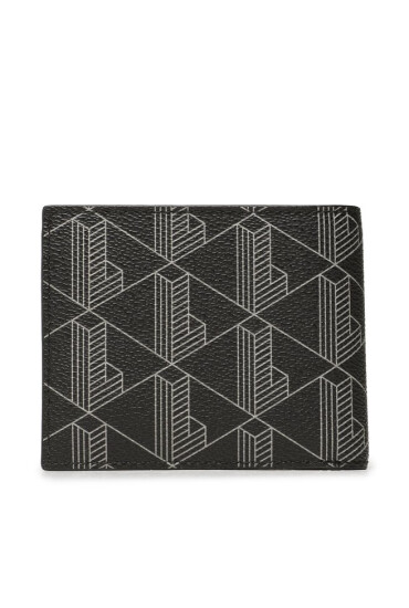 Lacoste Голям мъжки портфейл S Billfold NH3697LX Monogram Noir Gris H45 - Mera.bg