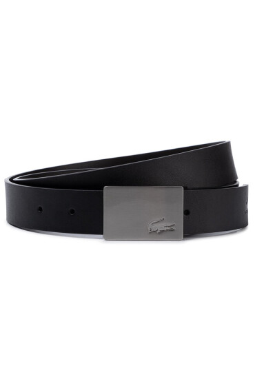 Lacoste Мъжки колан RC4012 Black/Dark Brown 371 - Mera.bg