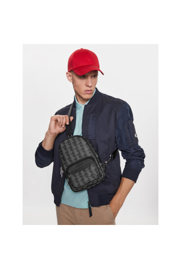 Lacoste Раница Body Bag NH4131LX Monogram Noir Gris H45 - Mera.bg