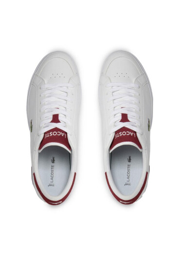 Lacoste Сникърси Powercourt 746SMA0018 Wht/Burg 2G1 - Mera.bg