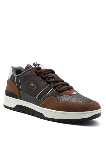 Lacoste Сникърси T-Clip Winter Textile Heel Pop 746SMA0097 Dk Brw/Off Wht 1W7 - Mera.bg