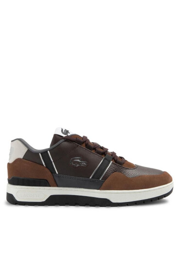 Lacoste Сникърси T-Clip Winter Textile Heel Pop 746SMA0097 Dk Brw/Off Wht 1W7 - Mera.bg