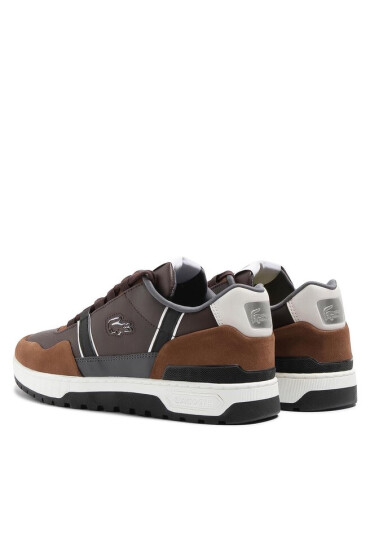 Lacoste Сникърси T-Clip Winter Textile Heel Pop 746SMA0097 Dk Brw/Off Wht 1W7 - Mera.bg