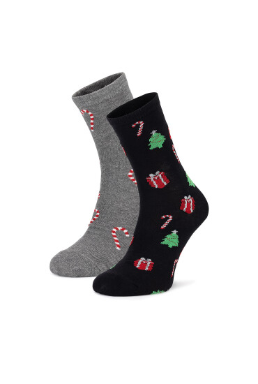 Lasocki Дълги чорапи 2MB-001-AW24 (2-pack) Сив - Mera.bg