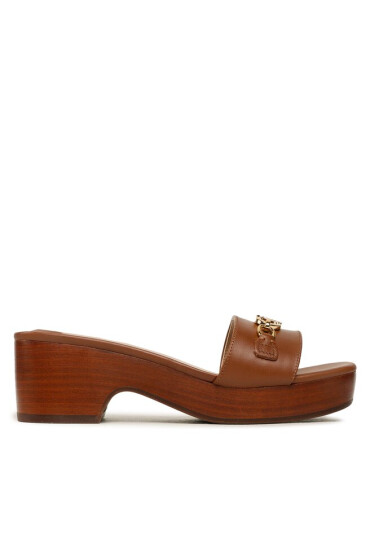 Lauren Ralph Lauren Чехли Roxanne 802891400002 Polo Tan - Mera.bg