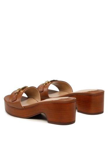 Lauren Ralph Lauren Чехли Roxanne 802891400002 Polo Tan - Mera.bg