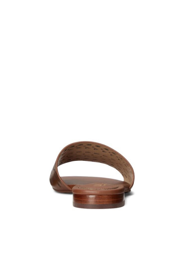 Lauren Ralph Lauren Чехли Andee 802904285001 Deep Saddle Tan - Mera.bg