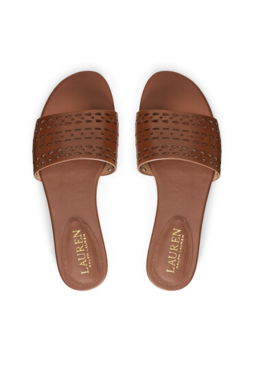 Lauren Ralph Lauren Чехли Andee 802904285001 Deep Saddle Tan - Mera.bg