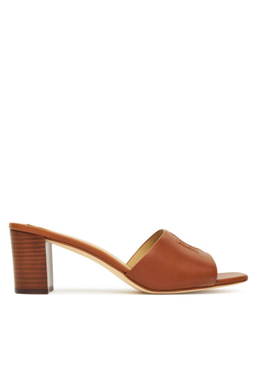 LAUREN RALPH LAUREN Чехли Everley Block-Heel 802974364002 Кафяв - Mera.bg