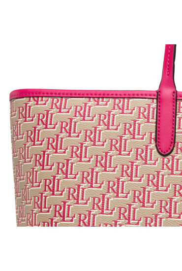 Lauren Ralph Lauren Дамска чанта Collins 36 431871752003 Birch Tan/Parchment/Sport Pink - Mera.bg