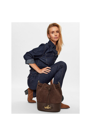 Lauren Ralph Lauren Дамска чанта Andie 25 431883379001 Brown - Mera.bg