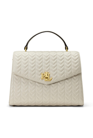 LAUREN RALPH LAUREN Дамска чанта Farrah 431966766001 Екрю - Mera.bg