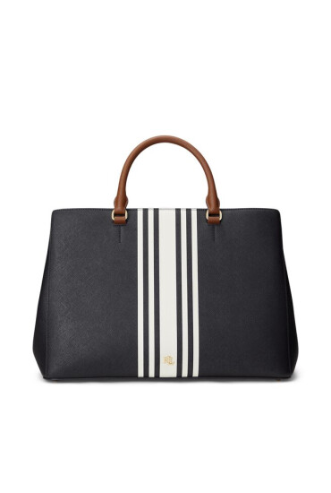Lauren Ralph Lauren Дамска чанта Hanna 37 431898556007 Frnch Nv/Vanilla Stripe/Lrn Tn - Mera.bg