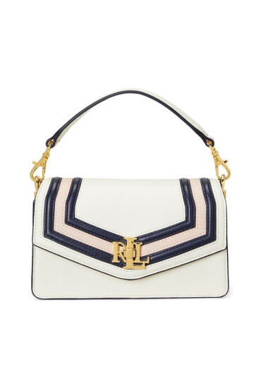 Lauren Ralph Lauren Дамска чанта Tayler 19 431904125001 Vanilla/French Navy/Light Pink - Mera.bg