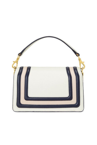 Lauren Ralph Lauren Дамска чанта Tayler 19 431904125001 Vanilla/French Navy/Light Pink - Mera.bg