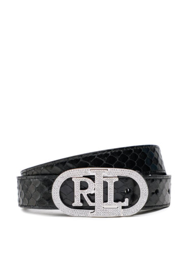Lauren Ralph Lauren Дамски колан Oval Rev 25 412883817001 Black/Black - Mera.bg