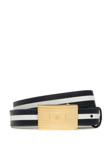Lauren Ralph Lauren Дамски колан Turned Bckl 412891205001 French Navy/White Stripe - Mera.bg