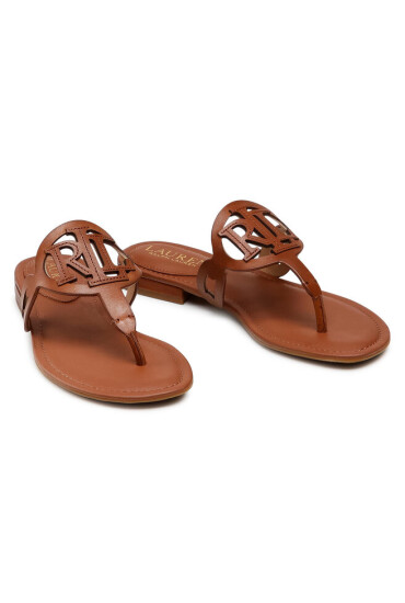 Lauren Ralph Lauren Джапанки Audrie 802840596002 Polo Tan - Mera.bg