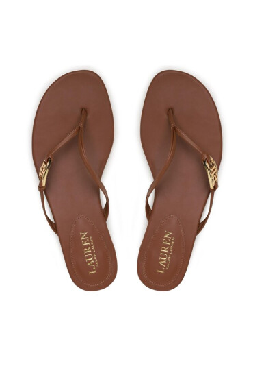 Lauren Ralph Lauren Джапанки Emalia 802896830003 Кафяв - Mera.bg