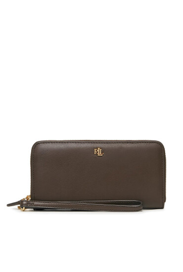 Lauren Ralph Lauren Голям дамски портфейл 432915357005 Кафяв - Mera.bg