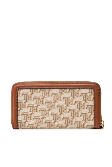 Lauren Ralph Lauren Голям дамски портфейл Ovl Zip Cont 432872649001 Khaki/Tan - Mera.bg