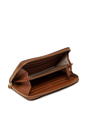 Lauren Ralph Lauren Голям дамски портфейл Ovl Zip Cont 432872649001 Khaki/Tan - Mera.bg